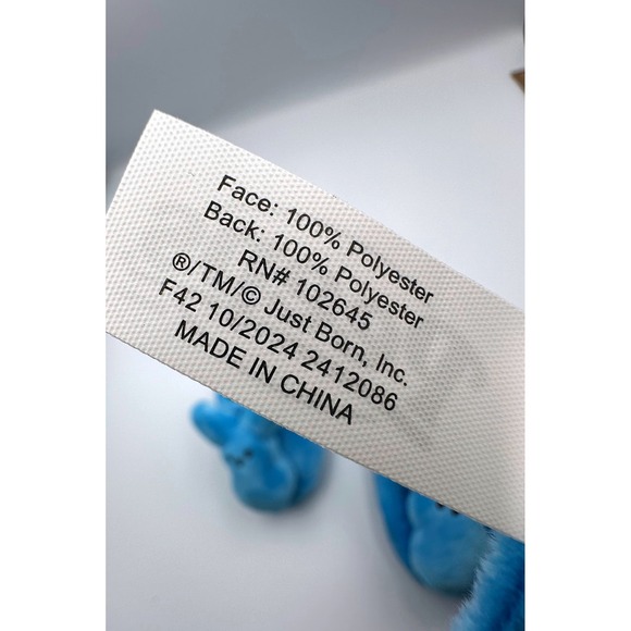 Peeps Baby Set Infant 3 piece Blue Hat Bib Booties - Picture 2 of 6